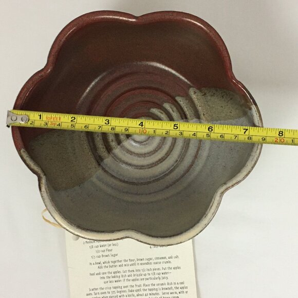 Sky Top Orchard Pottery Scalloped Bowl Flat Rock North Carolina - Picture 8 of 10